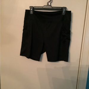 Soft Black Sport Biker Shorts